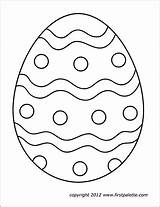 Easter Printable Egg Eggs Coloring Pages Templates Firstpalette Large Template Color Colour Sheets Printables Pattern Crafts Bunny Children доску выбрать sketch template