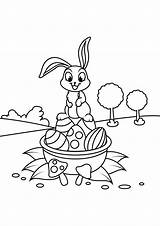 Osterhase Korb Ausmalbild Malvorlage Pasqua Paashaas Colorare Coniglietto Cestino Osterkorb Pascua Kleurplaat Paasmand Ausdrucken Osterhasen Coloring Disegni Eiern Sitzt Oster sketch template