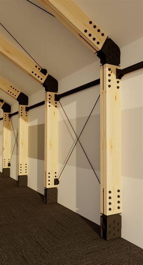 lvl timber portal frame clad  modular panels