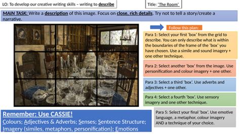 descritive writing cover lesson teaching resources