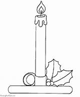 Coloring Pages Candle Christmas Candles Printable Flame Gif Template sketch template