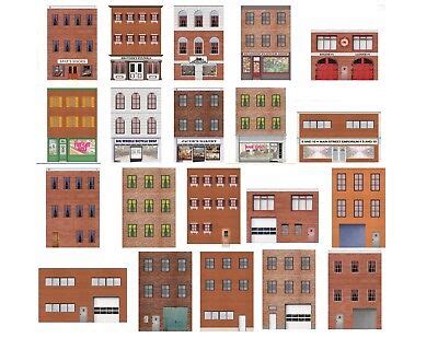 ho scale flat front buildings  models  dioramas  total