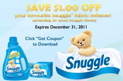printable coupon   snuggle fabric softener wilmington coupons