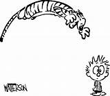 Hobbes Calvin Pouncing Tiger Coloring Pages Clipart Hugging Imgur Comic Watterson Bill Single Boy Comics Exit Intent Layer Pounce Tattoo sketch template