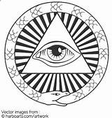 Illuminati Vectorified Coloring sketch template