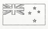 Flag Zealand Colouring Pages Outline Printable Coloring Visit Au sketch template