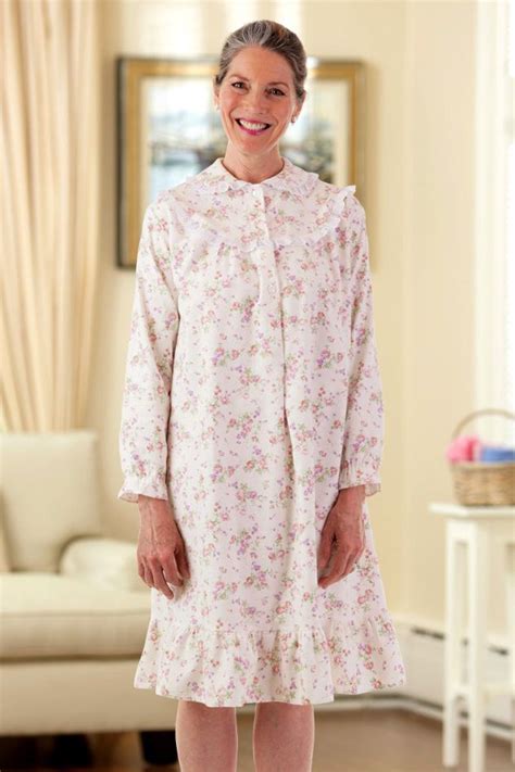 Short Flannel Gown Adaptive Clothing For Seniors Disabled And Elderly Care