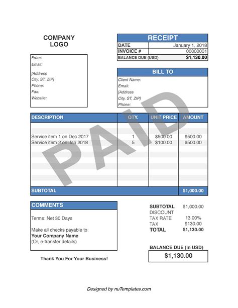 browse    cash payment receipt template