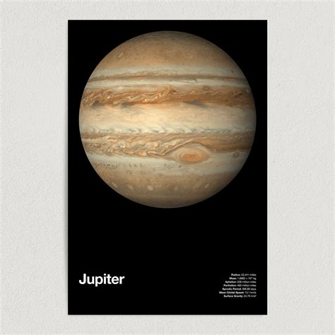 planet jupiter astronomy education art print poster  buy