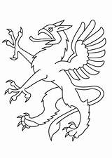 Coloring Pages Dragon Heraldic Dragons Imagine Template Drawing sketch template