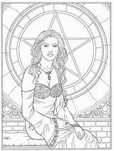 Wiccan Sorceress Coloringideas sketch template