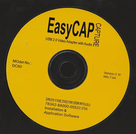 easy cap dc  installation application software easycap   borrow