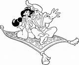 Aladdin Coloring Pages Jasmine Animation Movies Printable Getdrawings Getcolorings Print Color sketch template