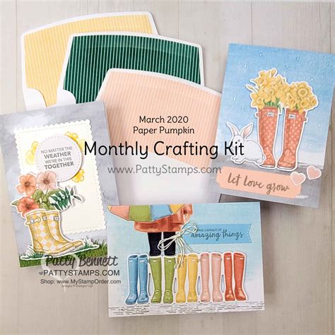 monthly crafting kits  paper pumpkin patty stamps