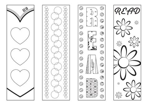 diy printable coloring page bookmarks  color  cut