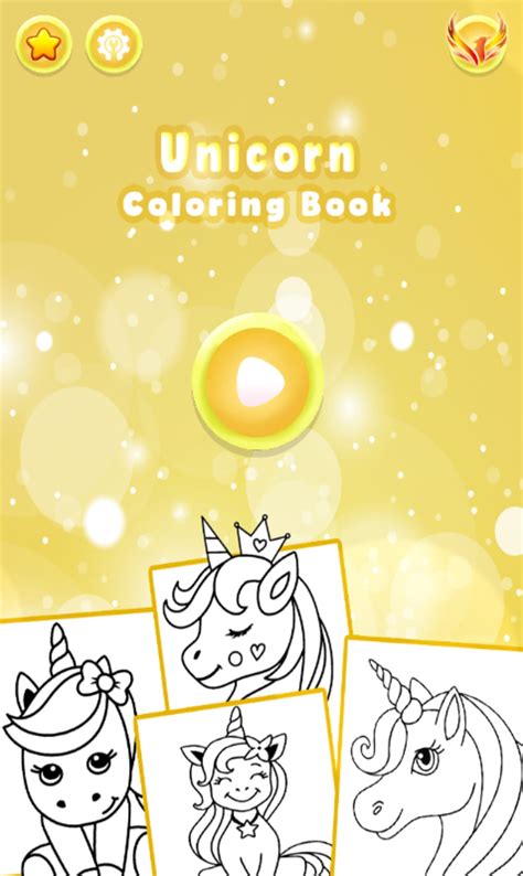 unicorn coloring book glitter  android