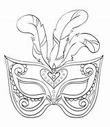 Maske Fasching Mascaras Colorir Ausdrucken Carnival sketch template