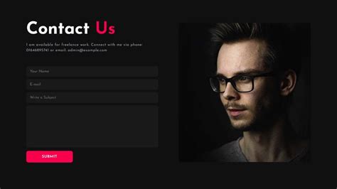 responsive contact  page  html  css youtube