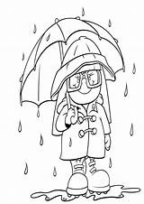 Raincoat Rain Indiaparenting sketch template