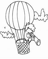Balloon Air Coloring Hot Pages Kids Printable sketch template