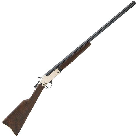 bullseye north henry singleshot break open shotgun  gauge  barrel walnut stock silver
