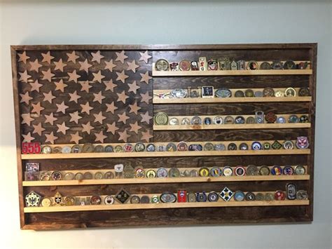 diy wooden flag coin holder    flag wall decor