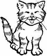 Coloring Kitten Pages Meowing Worksheets sketch template