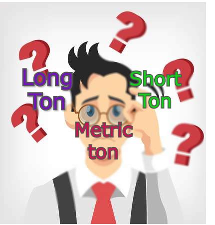 difference  long ton short ton  metric ton edutech