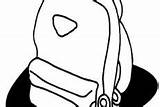 Backpack Coloring Pages Outline sketch template