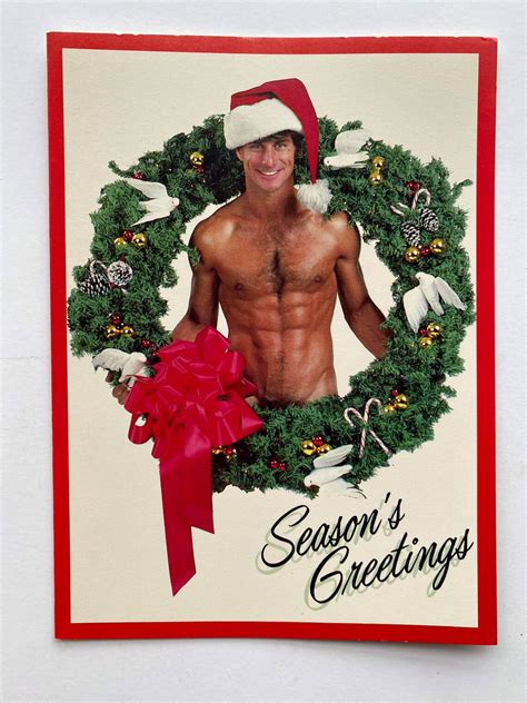 vintage 1980s lgbtq naughty christmas greeting cards lot of etsy