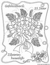 Huwelijk Trouwen Kleurplaat Kleurplaten Jarig Bruiloft Zilveren 25j Flevokids sketch template