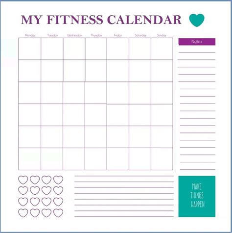 pin  monthly calendar templates