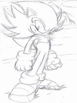Hyper Hedgehog Sonic sketch template