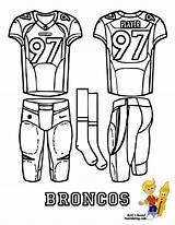 Broncos Quarterback Bronco Coloringhome Getcolorings sketch template