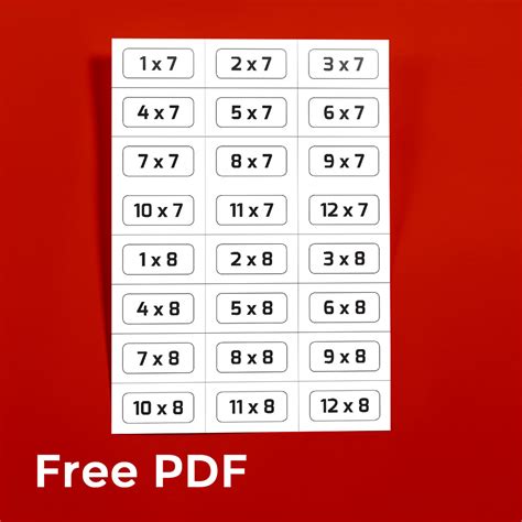 printable times tables cards stewartwiggins