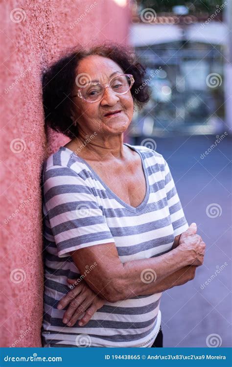 cheerfull portrait mature brazilian woman stock image image of