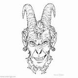 Krampus Chains Xcolorings Goat sketch template