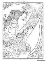 Coloring Pages Woman Adult Adults Tattooed Tattoos Women Tattoo Books Printable Shoulder Book Designs Tatoo Colouring Print Color Body Lady sketch template