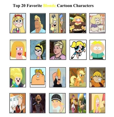 Top 20 Favorite Blonde Cartoon Characters By Mlp Vs Capcom