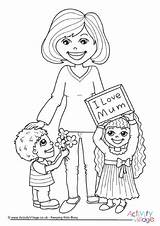 Colouring Mum Mother Pages Mothers Mom Activityvillage Become Member Log sketch template