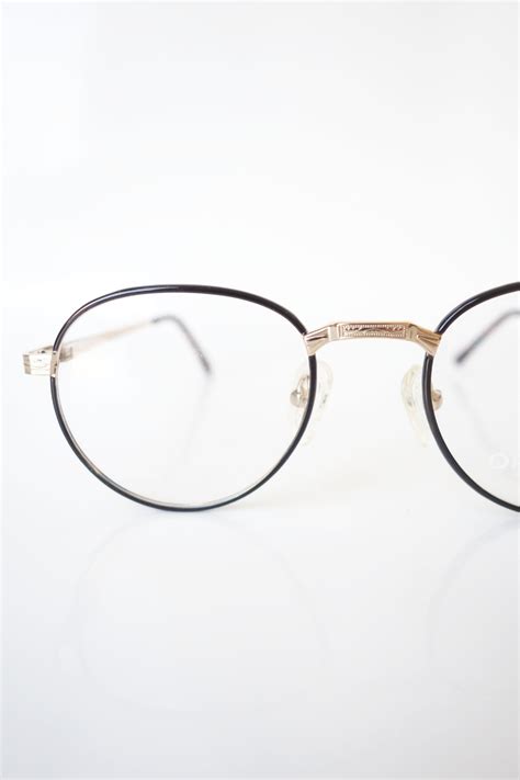 round womens black and gold wire rim eyeglasses wire frame etsy