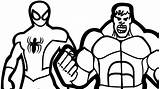 Hulk Spiderman sketch template