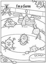 Coloring Pages Preschool Germ Visit Bacteria sketch template