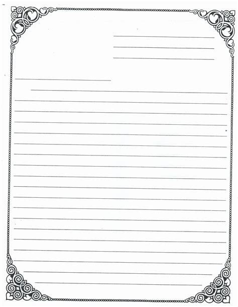 printable lined letter paper printableecom   images