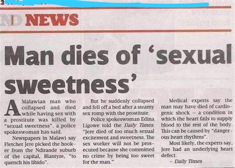 Sex Sweetness Kills A Man During Libido Kenyanlist