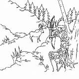 Coloring Pages Hunting Elk Deer Online Colornimbus Hunter sketch template