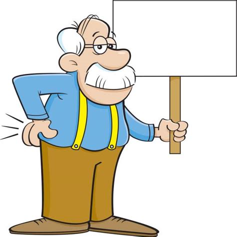 Funny Old Man Illustrations Royalty Free Vector Graphics