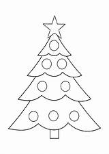 Tree Coloring Christmas Pages Printable Chrismas Holiday sketch template