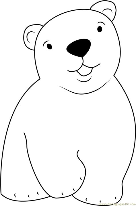 cute  polar bear coloring page    polar bear
