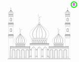 Mosque Drawing Masjid Outline Colouring Coloring Kids Ramadan Pages Printable Template Sketch Drawings Islamic Eid Paintingvalley Activities Choose Board sketch template